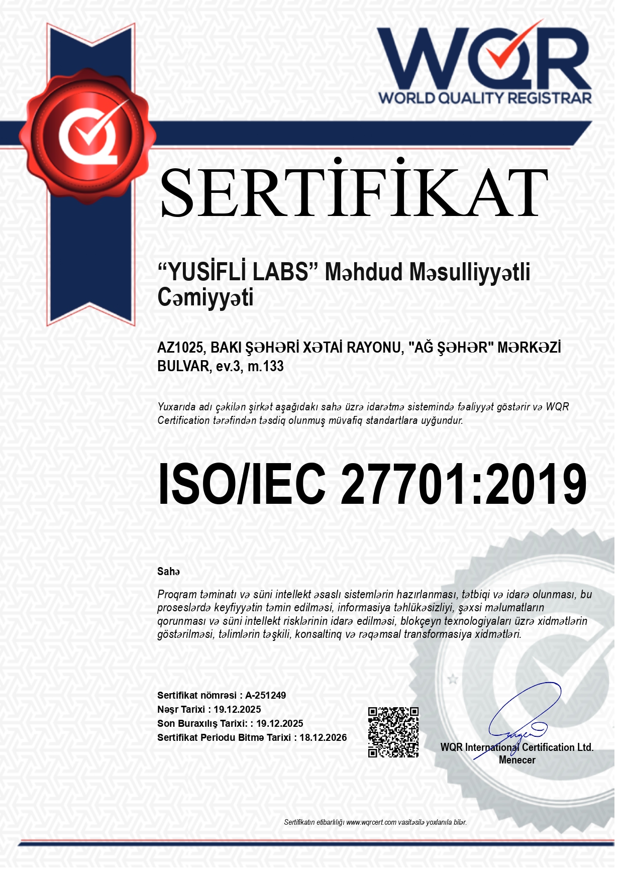 ISO/IEC 27701:2019 — Personal Data and Information Privacy Management System