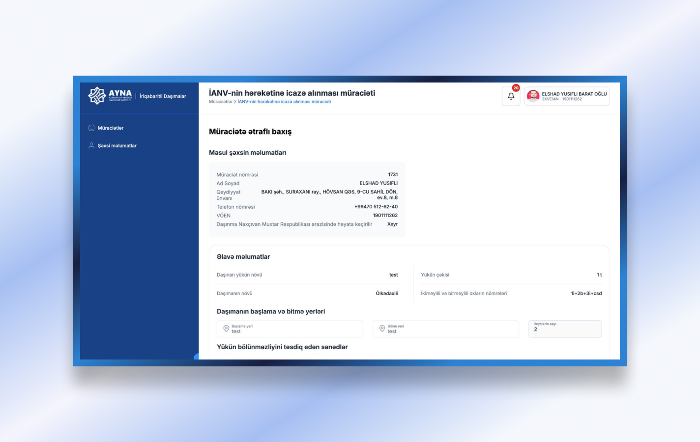 İriqabaritli Daşımalar (Oversized Cargo Transport Permits)