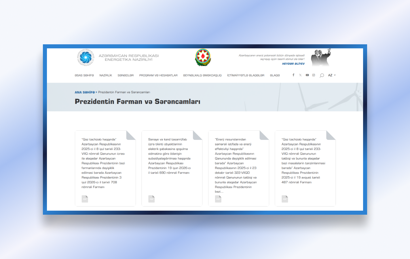minenergy.gov.az mockup 3