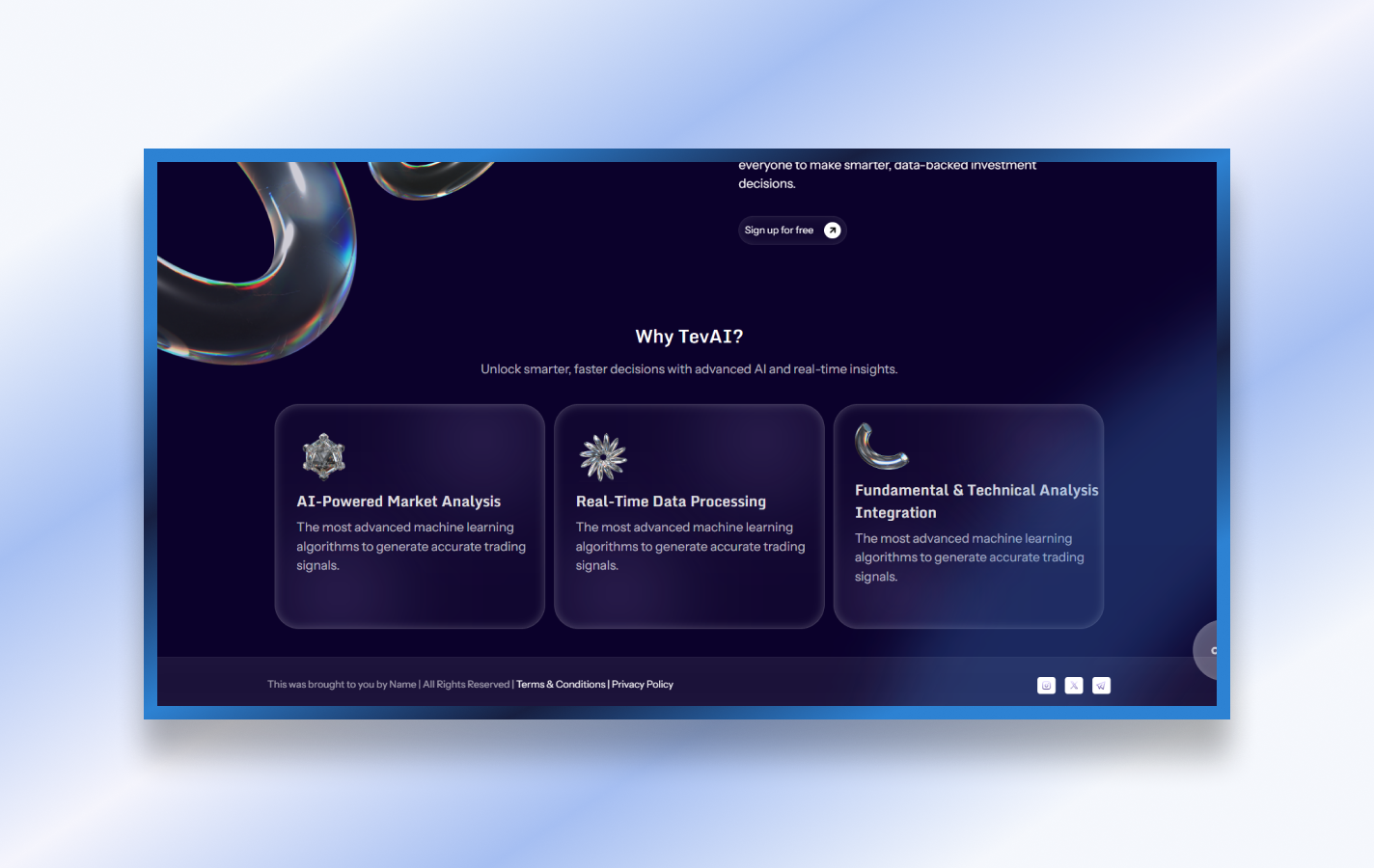 TEV AI - WEB  mockup 1