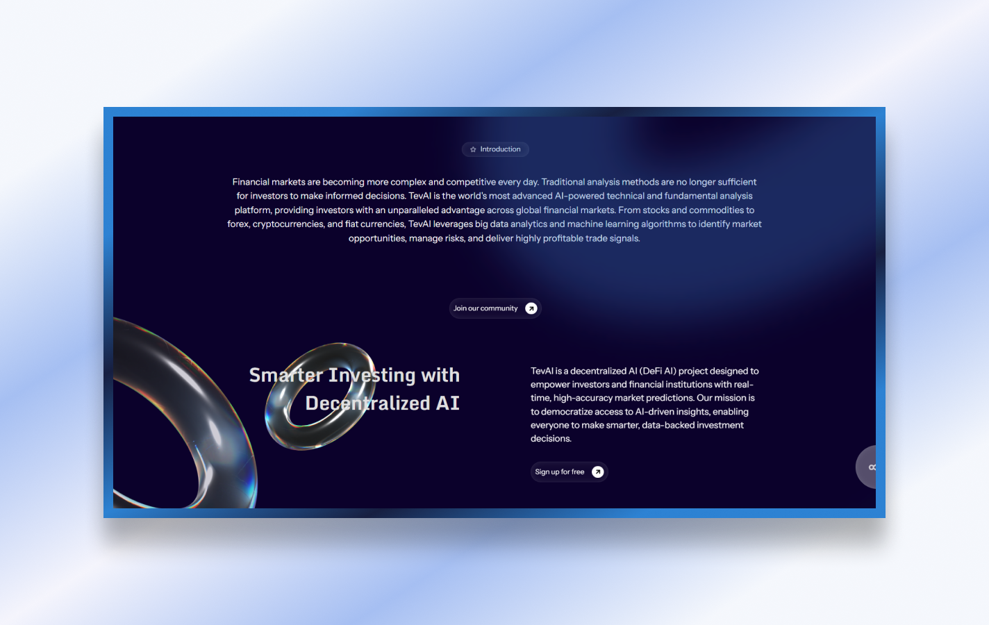 TEV AI - WEB  mockup 2